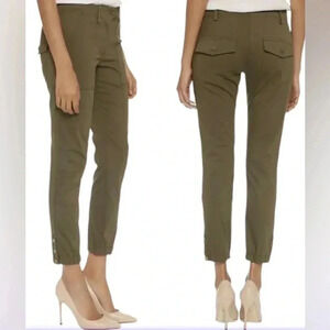 Veronica Beard Field Cargo Ankle Pants in Khaki Green Size 4